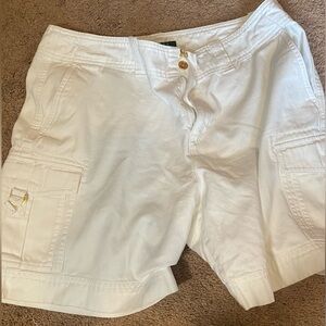 Lauren by Ralph Lauren White Cargo Shorts